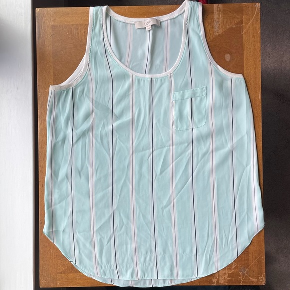 Loft Sheer Striped Tank Top - Picture 2 of 7